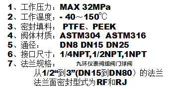 儀表球閥_DBB球閥技術(shù)參數(shù)